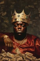 Muziek Poster - Biggie Smalls - Rap Poster - The Notorious B.I.G. - Poster Rap - Abstract Poster - Christopher Wallace - 51x71 - Geschikt om in te lijsten