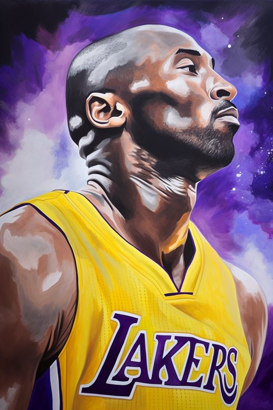 Affiche de Basketbal - Affiche Kobe Bryant - Kobe - Affiche des Lakers - Affiche abstraite - 51x71 - Convient pour l'encadrement