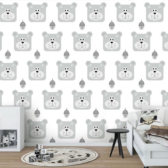 Fotobehang - Vlies Behang - Beren - Teddyberen - Kinderbehang - 254 x 184 cm
