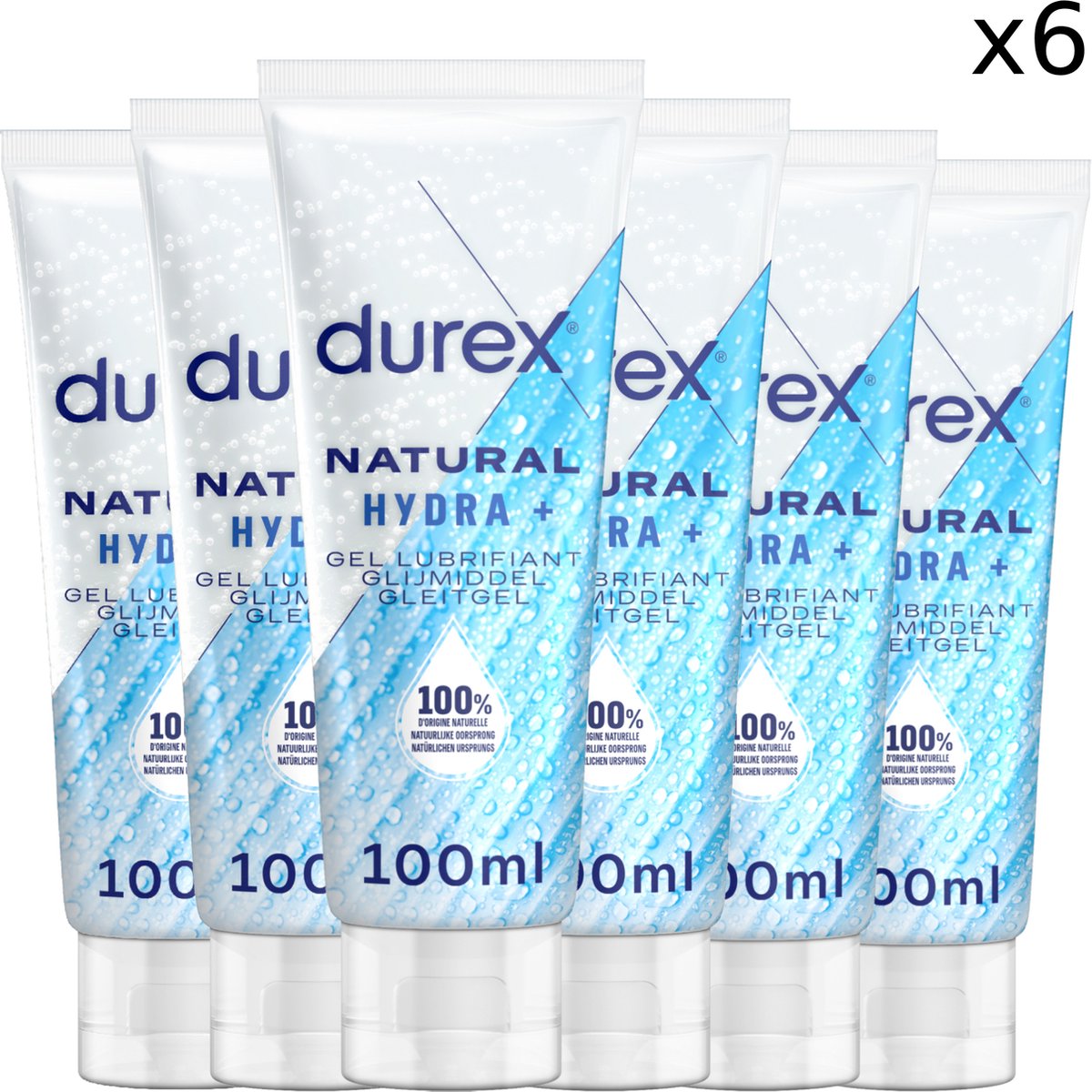 Goedkoopste Durex Glijmiddel Natural - Hydraterend - 100 natuurlijk - 100ml x6