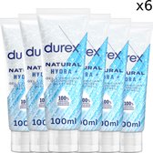 Durex Glijmiddel Natural - Hydraterend - 100% natuurlijk - 100ml x6