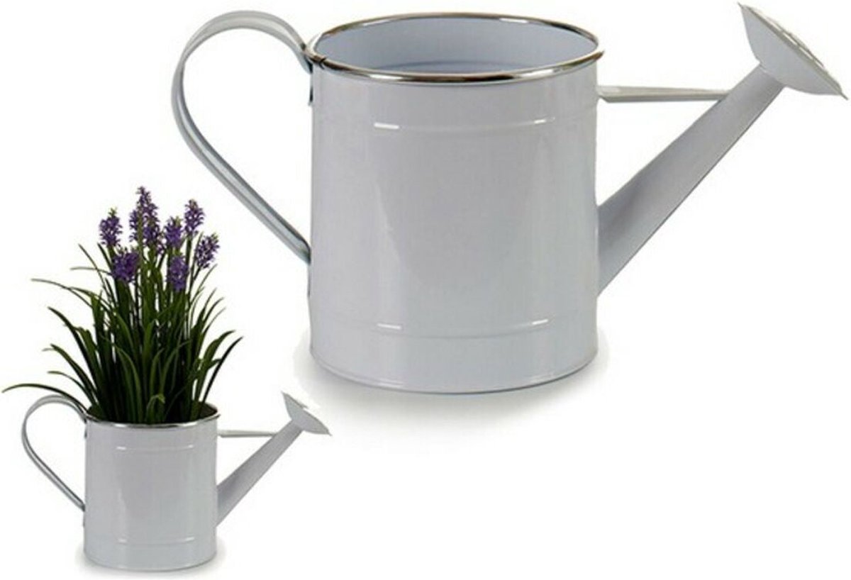 Decoratieve gieter Metaal Wit (15,5 x 18 x 35 cm)