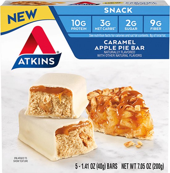 Atkins | Snack Bar | Caramel Apple Pie Bar | Doos | 5 x 40 gram