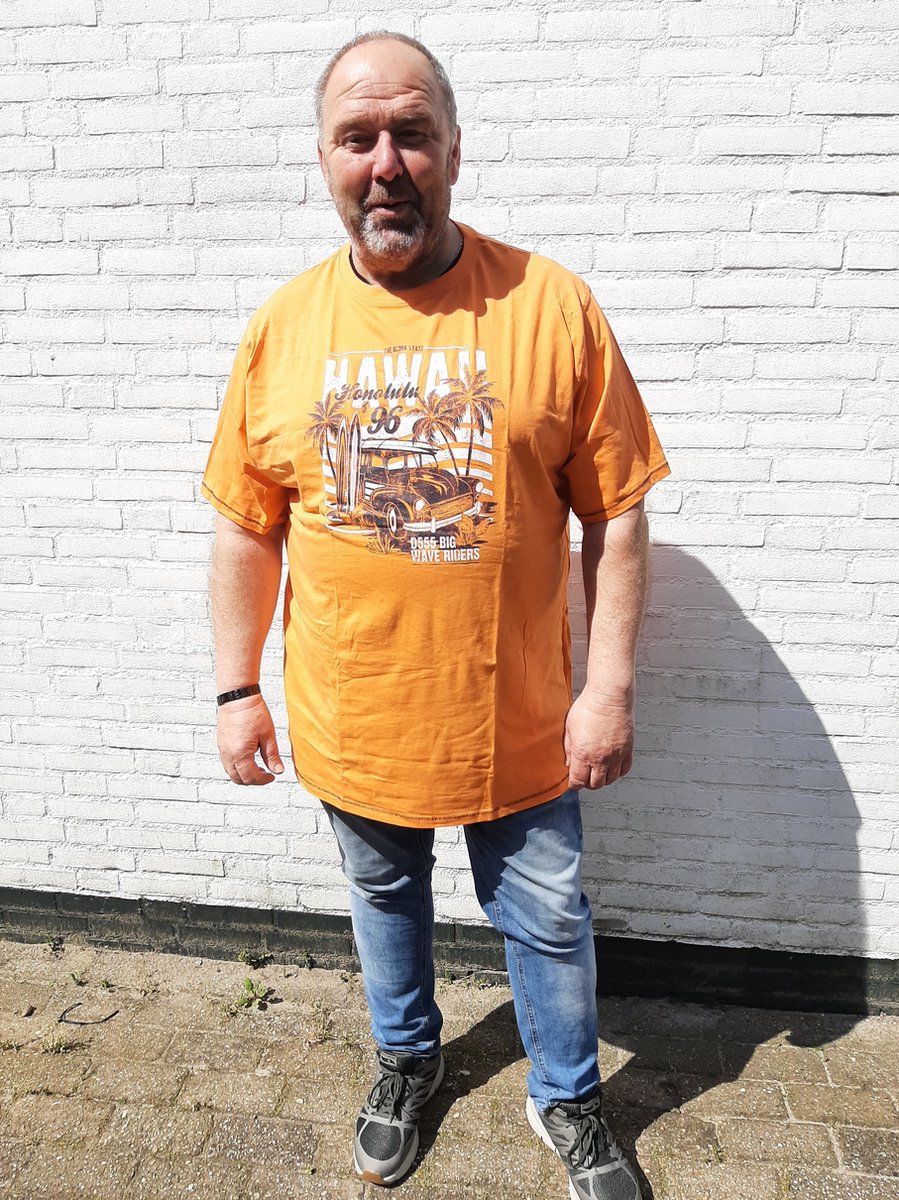 Duke 555 Fremont T-Shirt Oranje Plussize 4XL