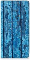 Telefoonhoesje Nokia G22 Magnet Case Wood Blue