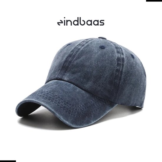 Legend Cap Basic - eindbaas - Skinny Dye - Navy Blue - Blauwe Pet