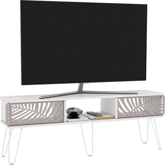 TV meubel Salangen 139x30x49 cm wit