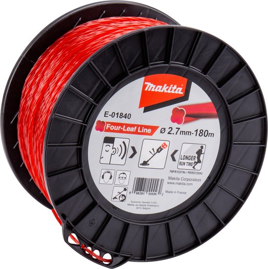 Makita E-01840 Maaidraad 2,7x180mtr Rood van Makita — afbeelding 2