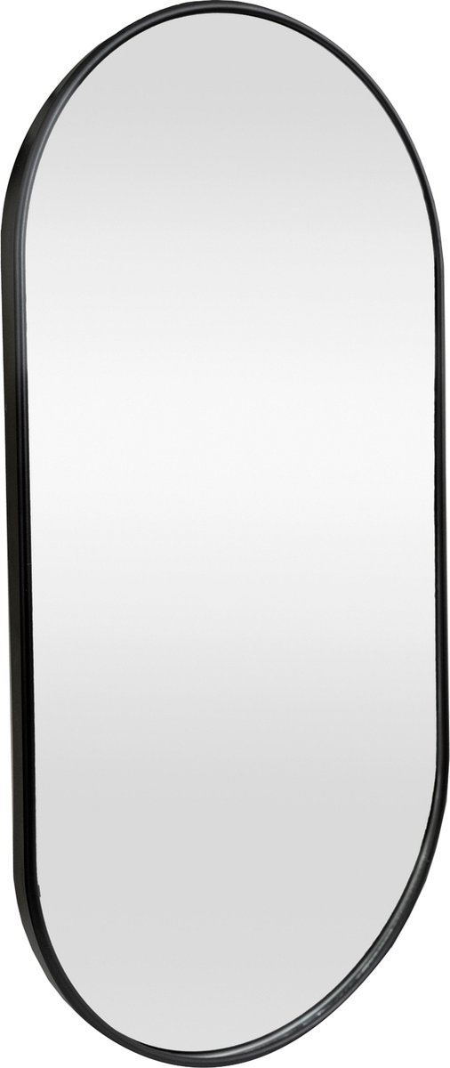 Spiegel Picciano hangend 30x60 cm zwart mat