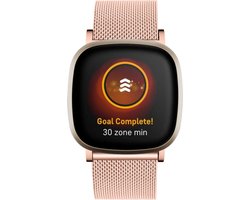 Milanees bandje - geschikt voor Fitbit Versa 4 / Sense 2 - rosegoud