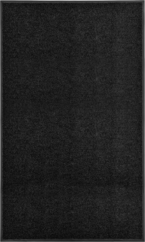 vidaXL - Deurmat - wasbaar - 90x150 - cm - zwart