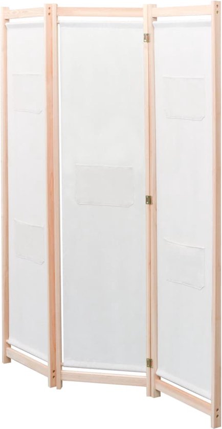 vidaXL-Kamerscherm-met-3-panelen-120x170x4-cm-stof-crème - vidaXL