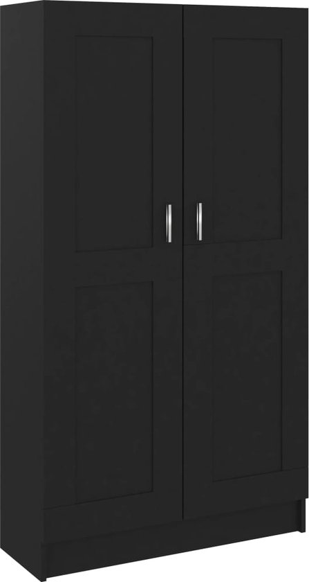 vidaXL - Boekenkast - 82,5x30,5x150 - cm - bewerkt - hout - zwart