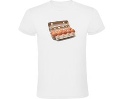 Eierdoosje T-shirt Heren | eieren | doos | kip | eten | zuivel | boerderij | karton