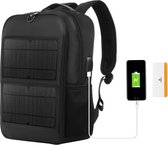 Xd Xtreme - Solar rugtas - Solar rugzak - Zwart - 2 panelen - Met usb poort - Opladen van je telefoon of tablet - 12 inch - Laptop tas - Waterafstotend - Ademend en lichtgewicht ontwerp