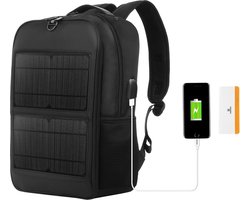 Xd Xtreme - Solar rugtas - Zwart - 2 panelen - Met usb poort - Opladen van je telefoon of tablet - 12 inch - Laptop tas - Waterafstotend - Ademend en lichtgewicht ontwerp