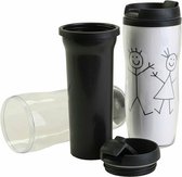 Mug Thermo avec couvercle - Taille 7x17,5 cm - 2 x 12 pièces