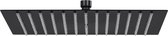 vidaXL - Regendouchekop - vierkant - 30x30 - cm - roestvrij - staal - zwart