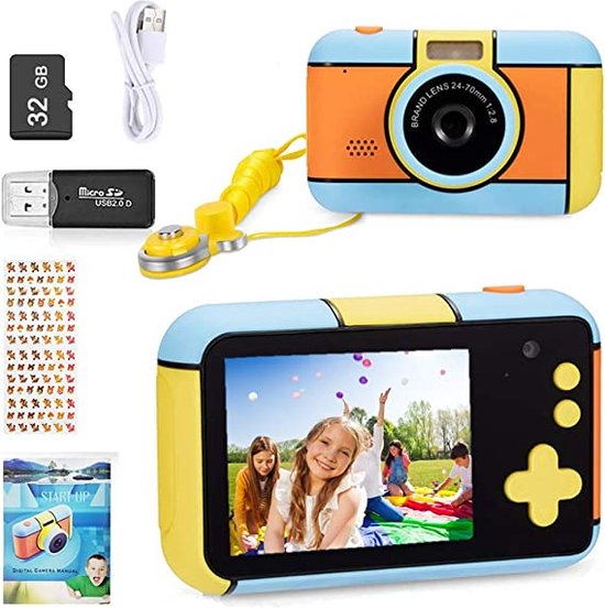 Instant Camera - Digitale Camera Kinderen met Printpapier & 16G TF-kaart - Videocamera met gekleurde pennen - Paars - Italië, Nieuw - groothandel platform | B2B