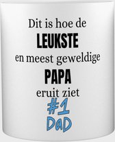 Akyol - Dit is hoe de leukste en meest geweldige papa eruit ziet Mok met opdruk - vader - papa - Vaderdag - cadeau - verjaardag - Opa - 350 ML inhoud