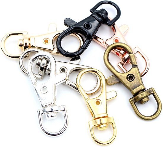 Mousqueton crochet - 23mm - Rotatif - Émerillon - Or rose