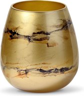 Terroso - Vaas Goud, Glas Marmer, Elegante, Hoogte 21 cm