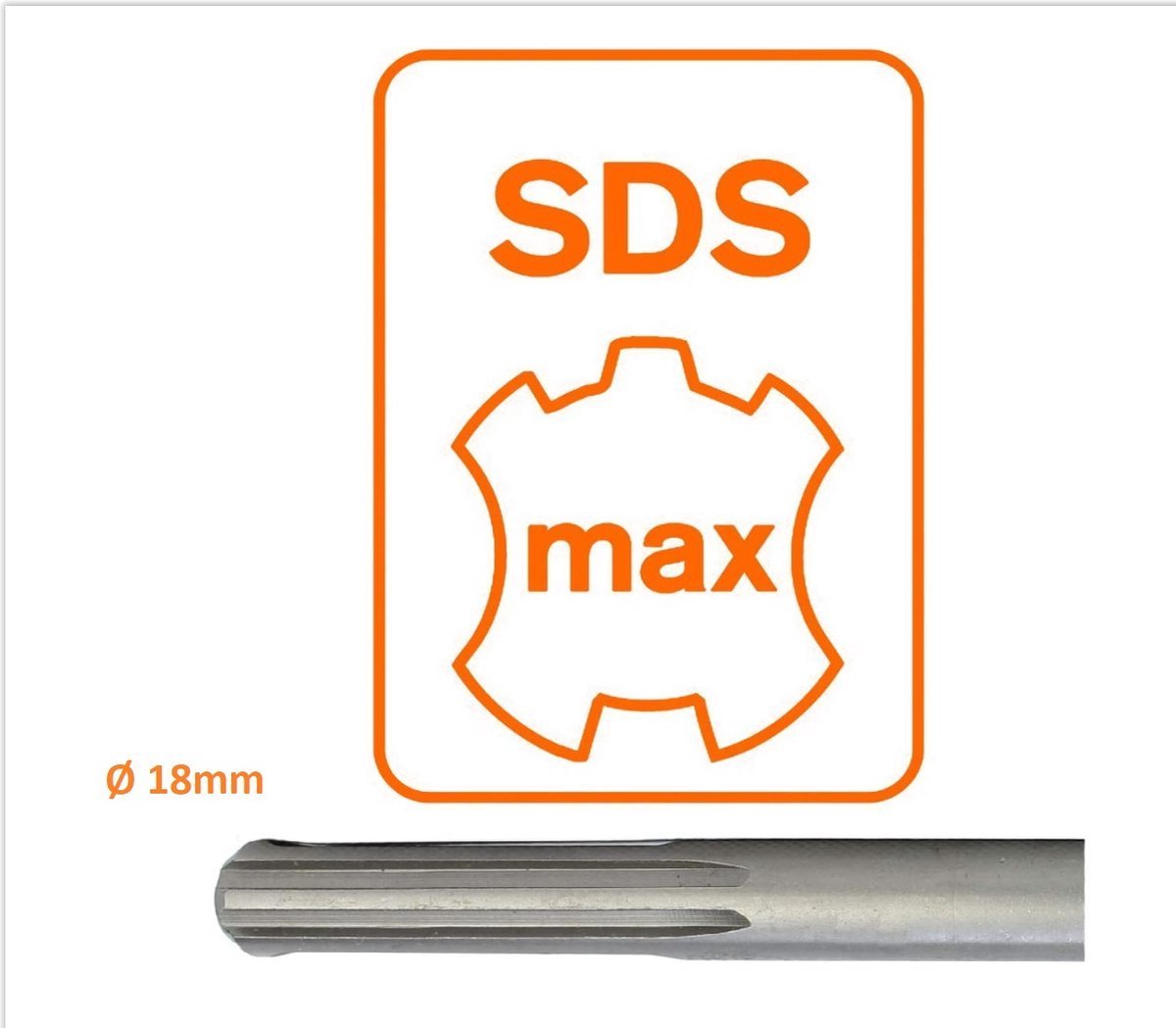 Foret diamant + adaptateur SDS-Max - Foret Diamant dia Ø 22mm x 310mm pour  perçage à