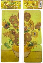 Onderzetters Vincent van Gogh Zonnebloemen 6 stuks