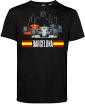 T-shirt Print GP Barcelona 2023 | Formule 1 fan | Max Verstappen / Red Bull racing supporter | Zwart | maat S