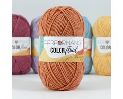 Performance Color Fluid - katoen/acryl haakgaren/breigaren - bruin (3002) - 5 bollen