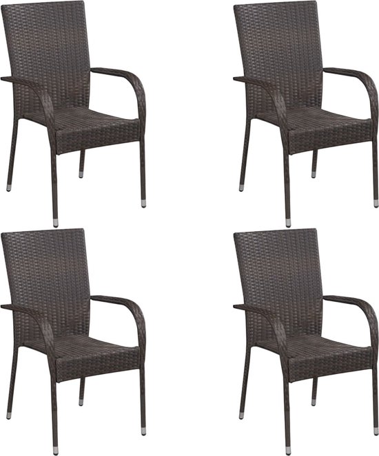 vidaXL Tuinstoelen 2 st met kussens poly rattan bruin | Leen Bakker vidaXL Tuinstoelen 2 st met kussens poly rattan bruin | Leen Bakker