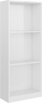 vidaXL-Boekenkast-met-3-schappen-40x24x109-cm-hout-hoogglans-wit
