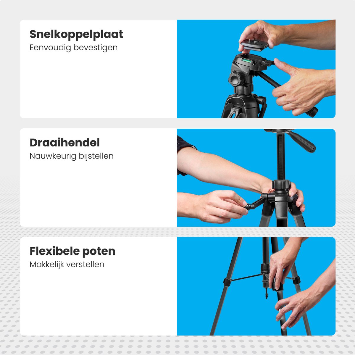 Auronic Tripod - Flexibel Telefoon & Camera Statief thumbnail 3