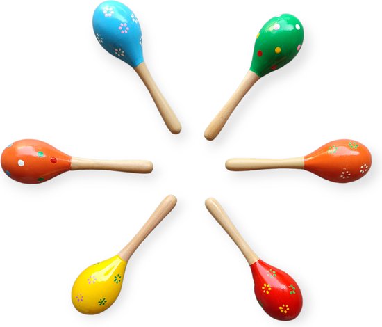 Muziekinstrumenten voor kinderen - Sambaballen – Maracas Speelgoed instrument - Hout - 2 stuks - Jobber Toys