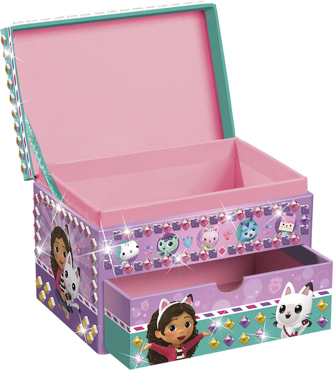 Gabby’s Poppenhuis Totum sieradendoosje speelgoed meisjes mozaïek beauty doosje versieren - Gabby’s Dollhouse cadeau knutselen — afbeelding 5