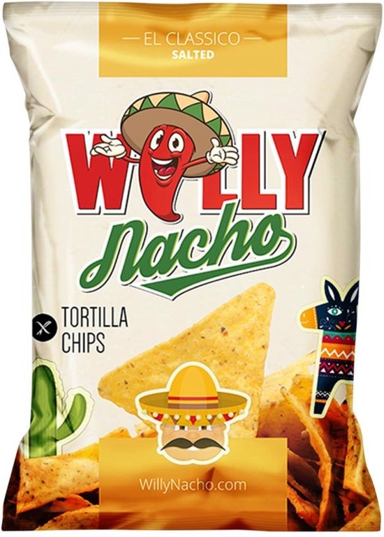 Willy Nacho Tortilla chips salted 12x450 gr