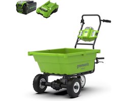 Greenworks 40 volt accu kruiwagen met 40 volt 4Ah accu en oplader G40GCK4