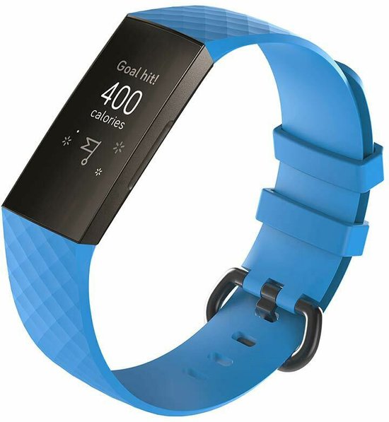 Bracelet silicone Fitbit Charge 2 - bleu - Dimensions: Taille L.