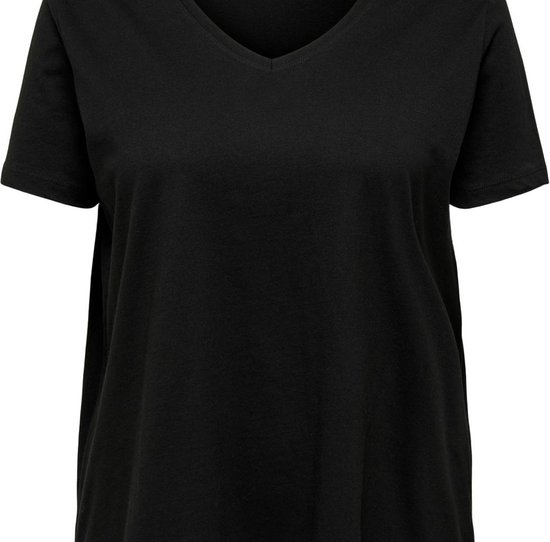 - V-NECK Dames S/S LIFE T-shirt Maat CARBONNIE XL-54 CARMAKOMA A-SHAPE TEE ONLY