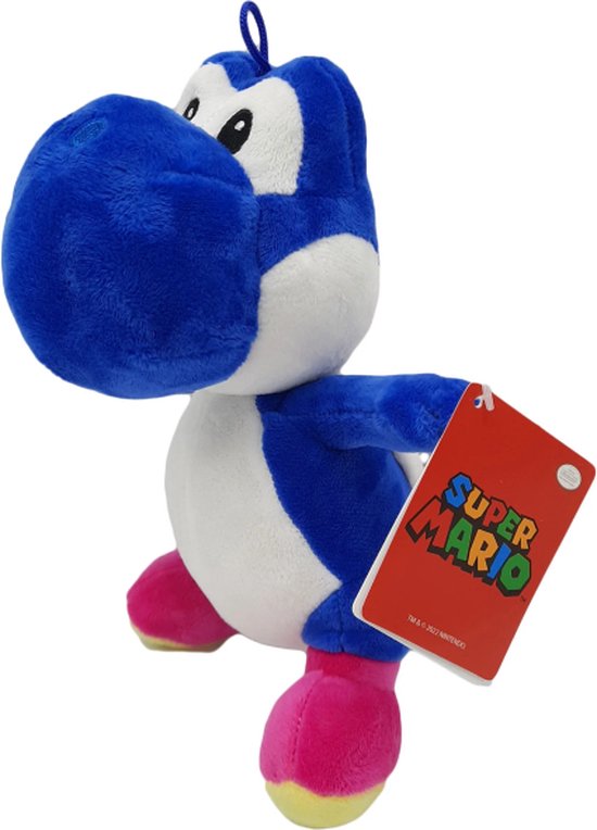 Yoshi Blauw – Super Mario Bros Pluche Knuffel 30 cm