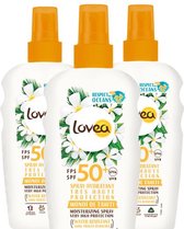 3x Lovea Sun Zonnebrand Spray SPF 50+ 150 ml