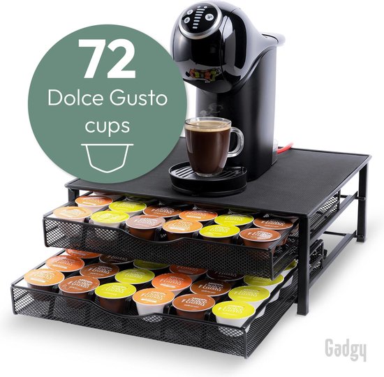 Porte-capsule Gadgy avec 2 tiroirs pour 72 tasses Dolce Gusto - Porte-  Tasses à café 