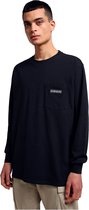 NAPAPIJRI S-Morgex Lange Mouwen T-Shirt Heren - Blue Marine - L