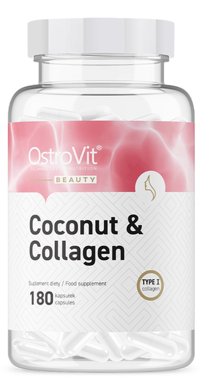 Goedkoopste Collageen - OstroVit Marine Collageen & MCT Olie uit kokosnoot 180 capsules - 180 Capsules