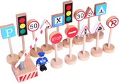 Panneaux de signalisation Jouets en bois - 16 pièces - speelgoed à bout ouvert - speelgoed Éducatif montessori - Style Grapat et Grimms