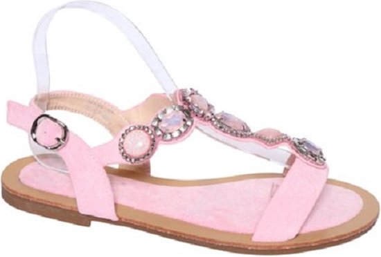 Beeldige roze sandalen met stenen – maat 40