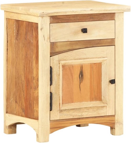 Table de chevet vidaXL - Bois de récupération Massief - 40 x 30 x 50 cm Table de chevet - Massief Hout - Meubles Vintage - Style industriel - Meubles de chambre