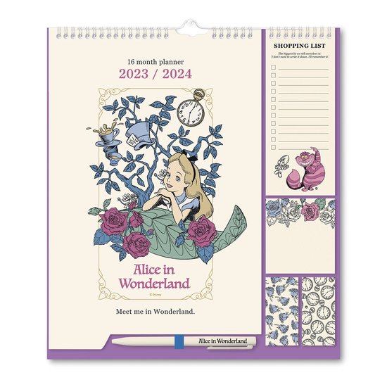Alice in Wonderland 4 persoons Planner 2024