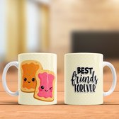 Mok Toast - Cute - Gift - Cadeau - Food - Friends - Best Friends - vriend - vrienden - beste vrienden - Eten - Burger - Fries - Donuts - Coffee