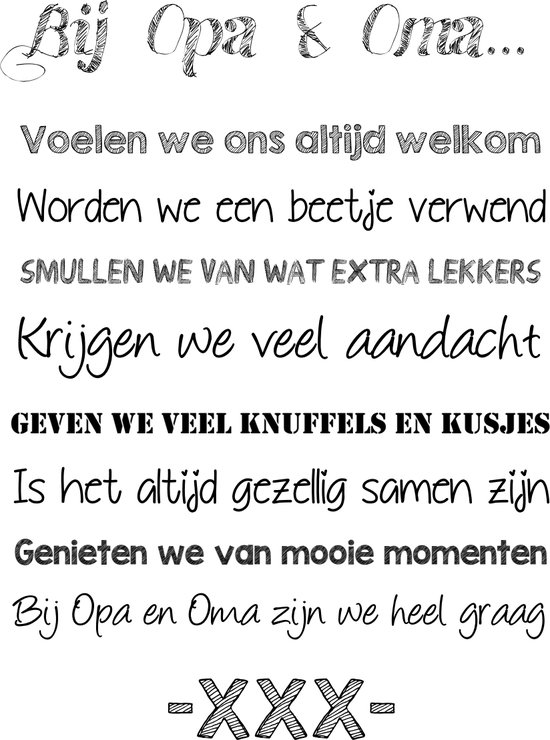 A4 poster - Opa en Oma - Blitzz label